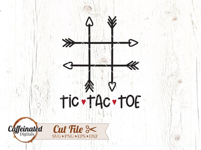 Valentines Tic Tac Toe Svg SVG Caffeinated SVGs 