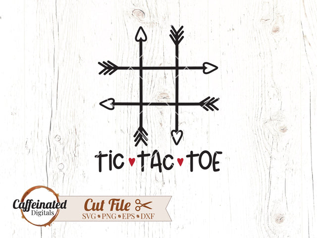 Valentines Tic Tac Toe Svg SVG Caffeinated SVGs 