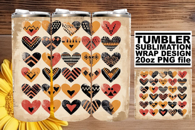 Valentine's Tumbler Delight - Artful Love Sublimation afrosvg 