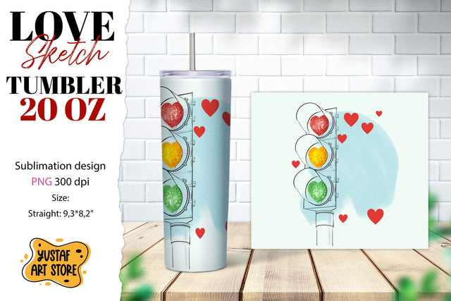 Valentine's tumbler. Love tumbler wrap Sublimation Yustaf Art Store 