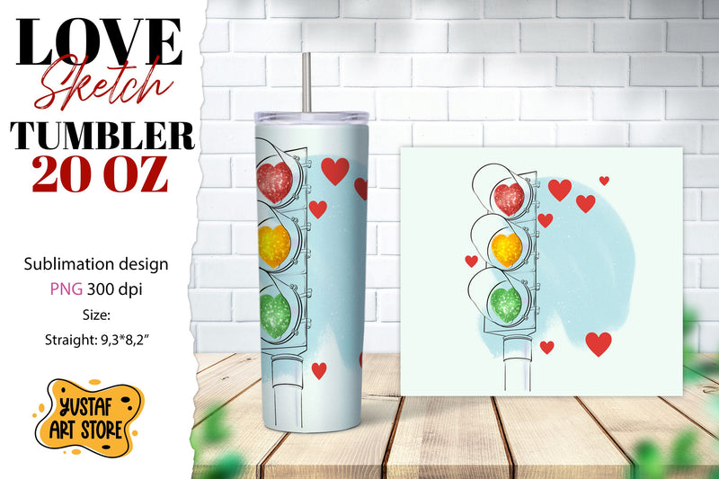 Valentine's tumbler. Love tumbler wrap Sublimation Yustaf Art Store 
