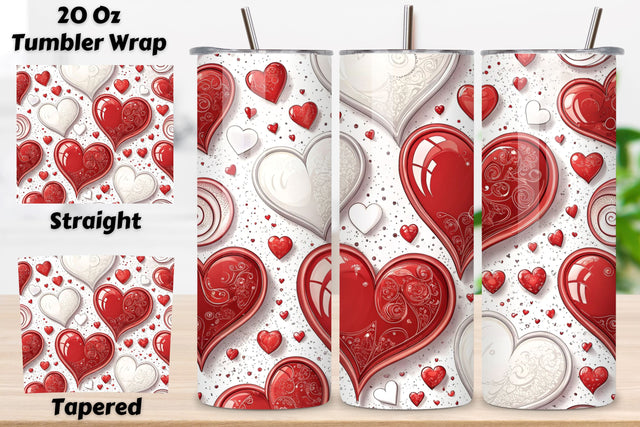 Valentines Tumbler Wrap Design | Valentines Day Tumbler wrap | Valentines Heart Tumbler Wrap | Valentines | 20oz 300 Dpi | 20oz Tumbler PNG. Sublimation FloridPrintables 