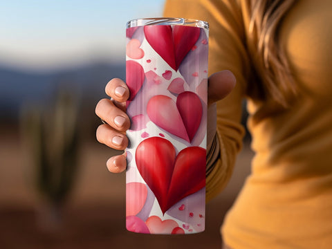 Valentine's Tumbler wrap, Hearts Pattern wrap png Sublimation Luvleigh Digitals 