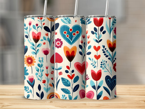 Valentine's Tumbler wrap, Hearts Pattern wrap png Sublimation Luvleigh Digitals 