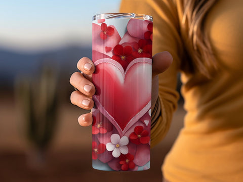 Valentine's Tumbler wrap, Hearts Pattern wrap png Sublimation Luvleigh Digitals 