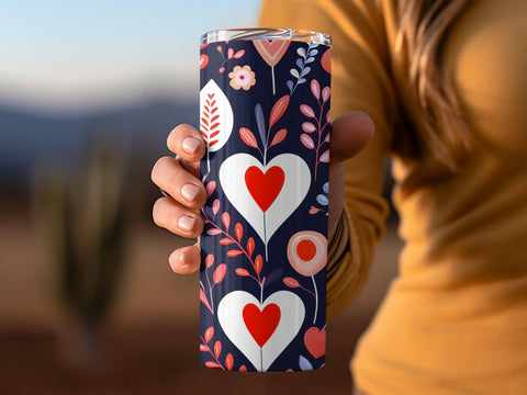 Valentine's Tumbler wrap, Hearts Pattern wrap png Sublimation Luvleigh Digitals 