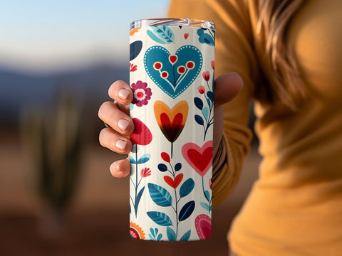 Valentine's Tumbler wrap, Hearts Pattern wrap png Sublimation Luvleigh Digitals 