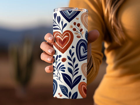 Valentine's Tumbler wrap, Hearts Pattern wrap png Sublimation Luvleigh Digitals 