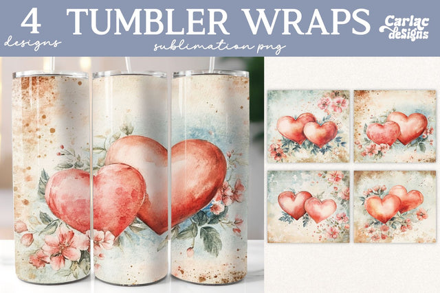 Valentines Tumbler Wrap Sublimation Sublimation Carla C Designs 