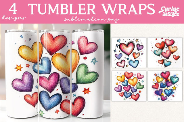 Valentines Tumbler Wrap Sublimation Sublimation Carla C Designs 