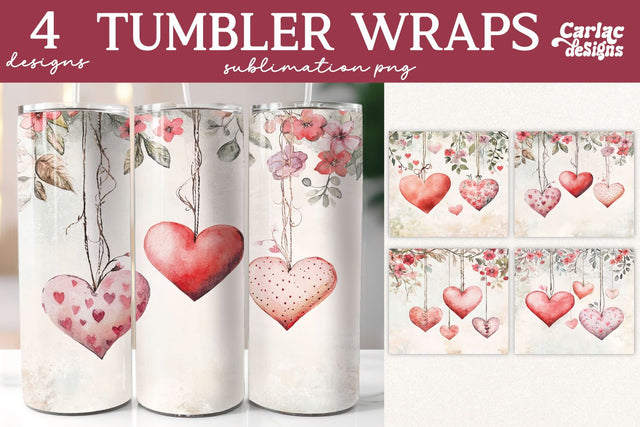 Valentines Tumbler Wrap Sublimation Sublimation Carla C Designs 