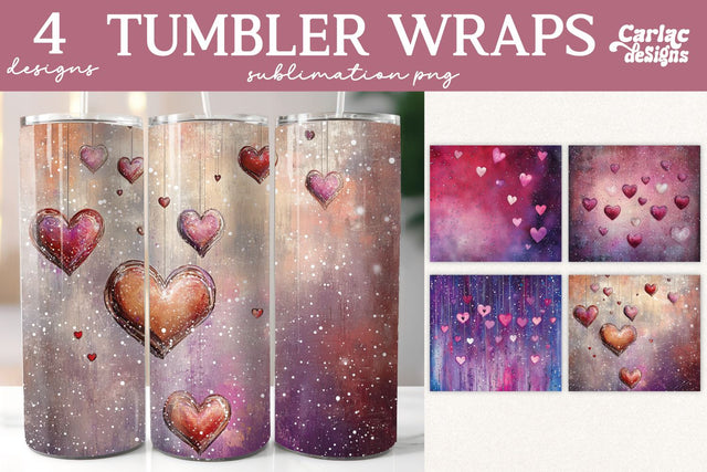 Valentines Tumbler Wrap Sublimation Sublimation Carla C Designs 