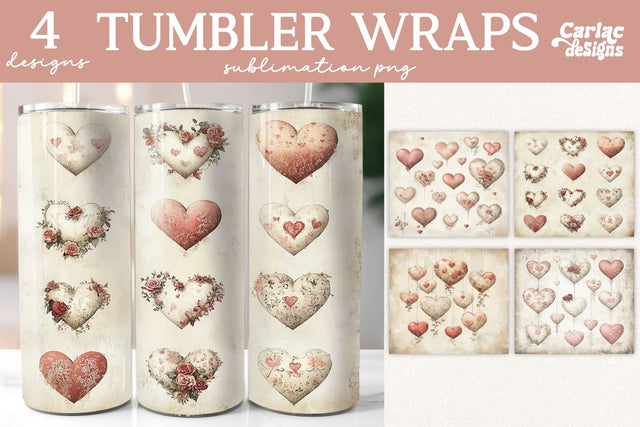 Valentines Tumbler Wrap Sublimation Sublimation Carla C Designs 