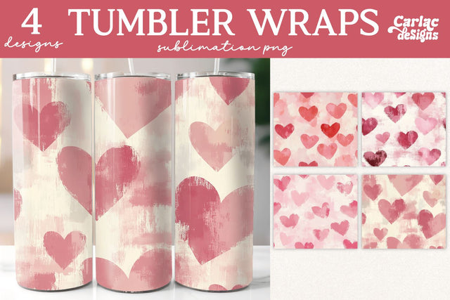 Valentines Tumbler Wrap Sublimation Sublimation Carla C Designs 