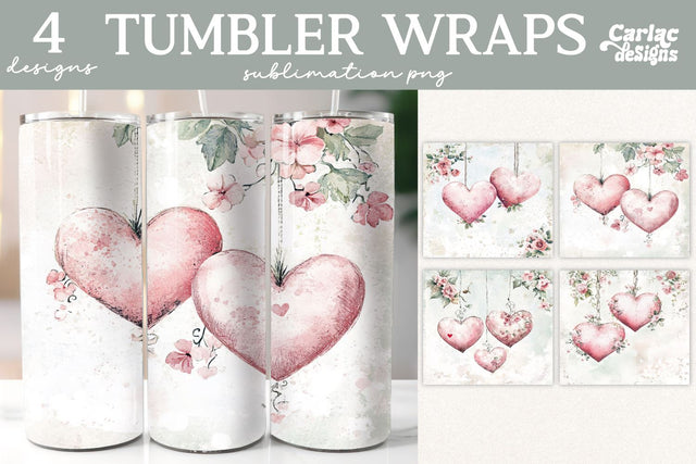Valentines Tumbler Wrap Sublimation Sublimation Carla C Designs 