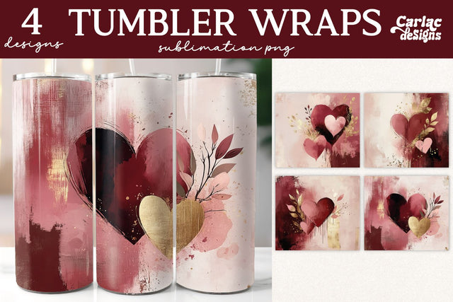 Valentines Tumbler Wrap Sublimation Sublimation Carla C Designs 