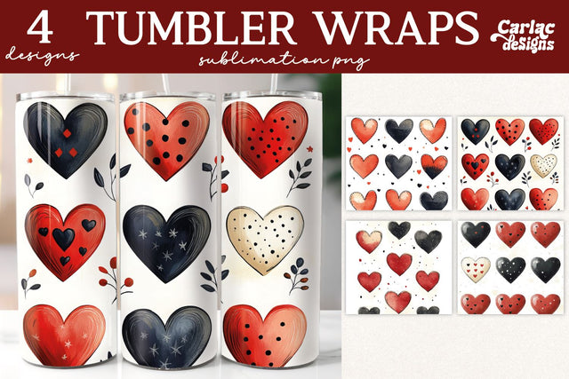 Valentines Tumbler Wrap Sublimation Sublimation Carla C Designs 