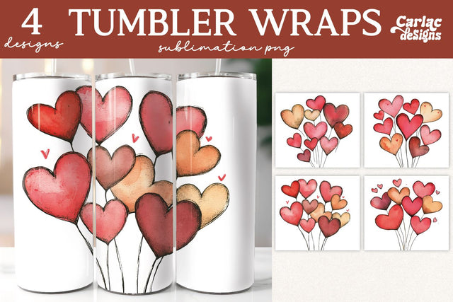 Valentines Tumbler Wrap Sublimation Sublimation Carla C Designs 
