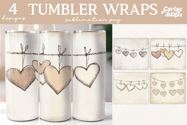 Valentines Tumbler Wrap Sublimation Sublimation Carla C Designs 