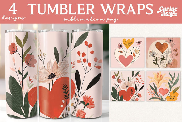 Valentines Tumbler Wrap Sublimation Sublimation Carla C Designs 