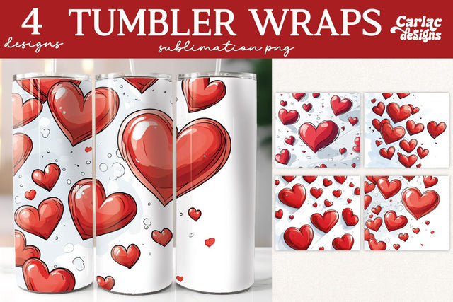Valentines Tumbler Wrap Sublimation Sublimation Carla C Designs 
