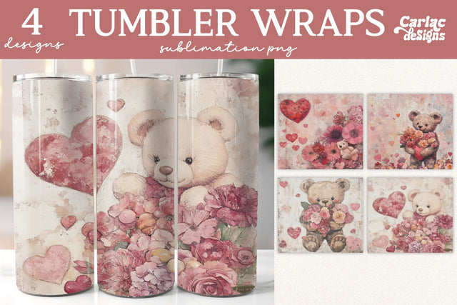 Valentines Tumbler Wrap Sublimation Sublimation Carla C Designs 