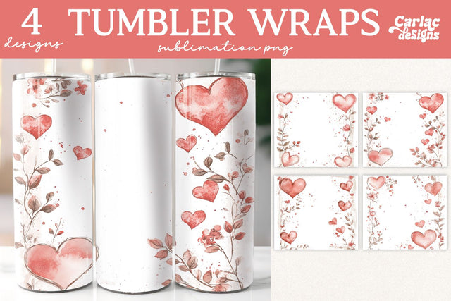 Valentines Tumbler Wrap Sublimation Sublimation Carla C Designs 