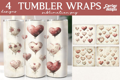Valentines Tumbler Wrap Sublimation Sublimation Carla C Designs 