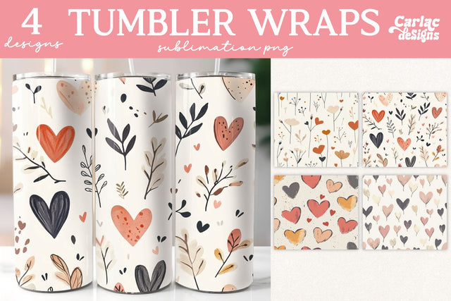 Valentines Tumbler Wrap Sublimation Sublimation Carla C Designs 