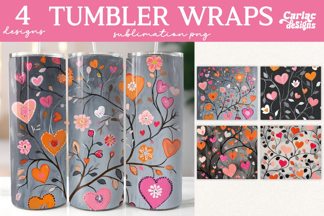 Valentines Tumbler Wrap Sublimation Sublimation Carla C Designs 