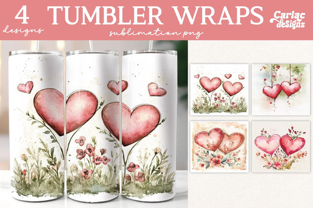 Valentines Tumbler Wrap Sublimation Sublimation Carla C Designs 