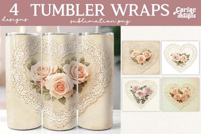 Valentines Tumbler Wrap Sublimation Sublimation Carla C Designs 