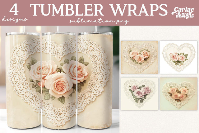 Valentines Tumbler Wrap Sublimation Sublimation Carla C Designs 
