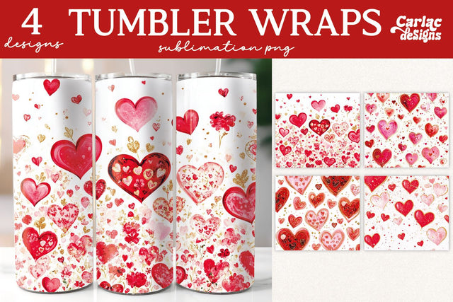Valentines Tumbler Wrap Sublimation Sublimation Carla C Designs 