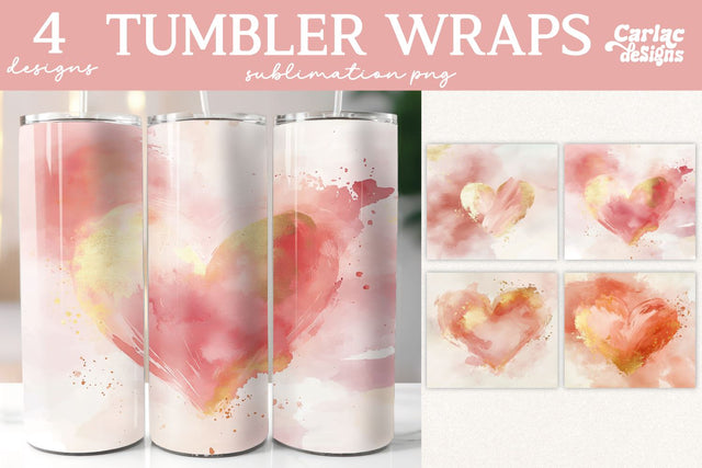 Valentines Tumbler Wrap Sublimation Sublimation Carla C Designs 