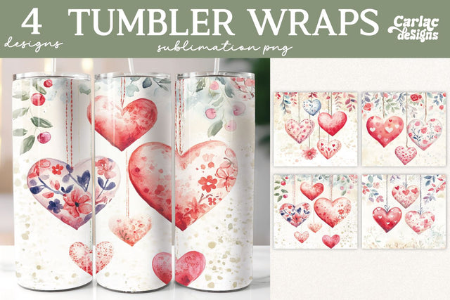 Valentines Tumbler Wrap Sublimation Sublimation Carla C Designs 