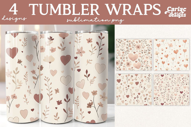 Valentines Tumbler Wrap Sublimation Sublimation Carla C Designs 