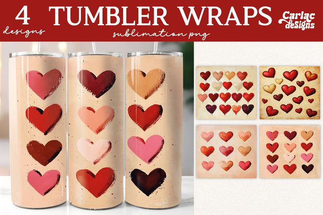 Valentines Tumbler Wrap Sublimation Sublimation Carla C Designs 
