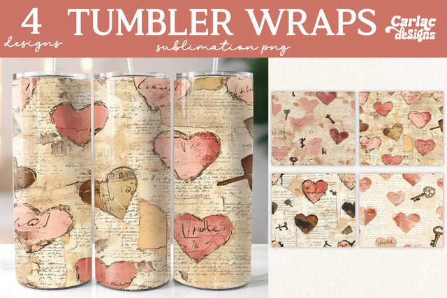 Valentines Tumbler Wrap Sublimation Sublimation Carla C Designs 