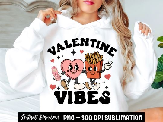 Valentines Vibes Retro Sublimation Design SVG She Shed Craft Store 