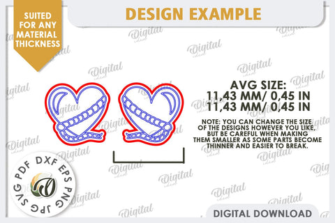 Valentine's Western Earrings Laser Cut. Cowboy Earrings SVG SVG Evgenyia Guschina 