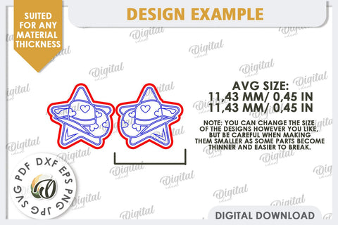 Valentine's Western Earrings Laser Cut. Cowboy Earrings SVG SVG Evgenyia Guschina 