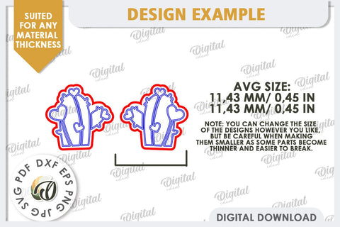 Valentine's Western Earrings Laser Cut. Cowboy Earrings SVG SVG Evgenyia Guschina 