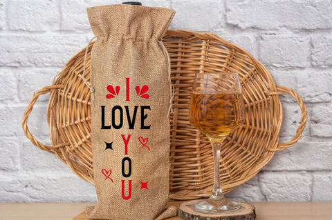 Valentines Wine Bag Bundle SVG Regulrcrative 