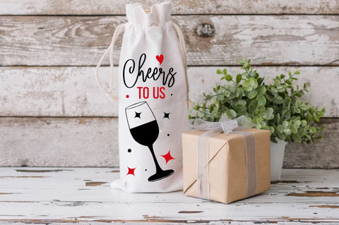 Valentines Wine Bag Bundle SVG Regulrcrative 