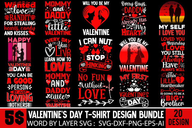 Valentin's Day T-shirt DEsign Bundle, Happy Valentine's Day,Valentine's Day Clip Art ,Valentine's Day Sublimation PNG,Valentine's Day Sublimation Bundle Sublimation Insomnia Std 