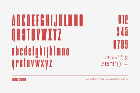 Valinguan Condensed - Modern Condensed Sans Serif Font studioalmeera 