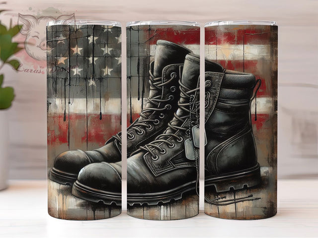 Valor & Honor Veteran Tumbler, Military Tumbler Design, Patriotic Soldier Sublimation, American Flag Tumbler, 4th Of July Tumbler Wrap, Army Tribute Tumbler, USA Military Tumbler Sublimation Lara' s Designs 