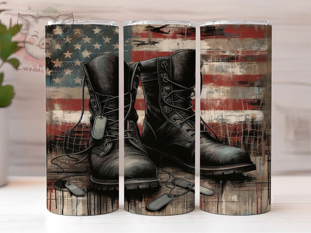 Valor & Honor Veteran Tumbler, Military Tumbler Design, Patriotic Soldier Sublimation, American Flag Tumbler, 4th Of July Tumbler Wrap, Army Tribute Tumbler, USA Military Tumbler Sublimation Lara' s Designs 
