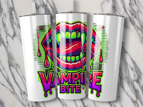 Vampire Bite Halloween Tumbler wrap Sublimation PNG Sublimation Luvleigh Digitals 